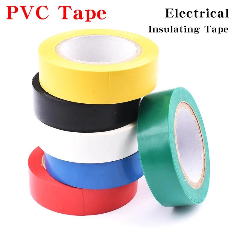 

10/50/100 Rolls Electrical Tape Wire Insulating Tape Adhesive Colored Tape High Temperature Resistance PVC Tape for Wire Cable