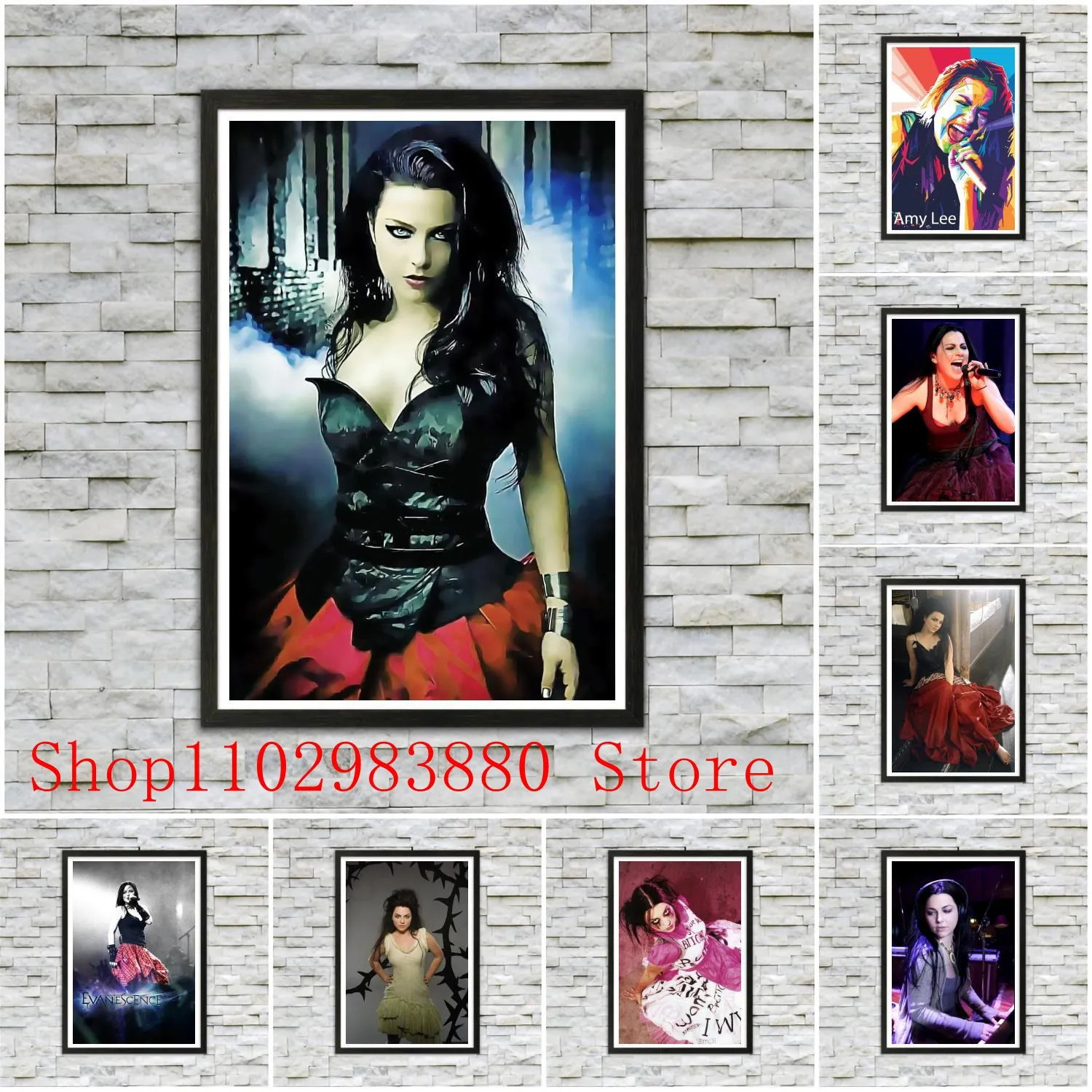 

Evanescence Amy Lee Poster Canvas Painting Posters and Prints Wall Art Picture Home Living Room Decor