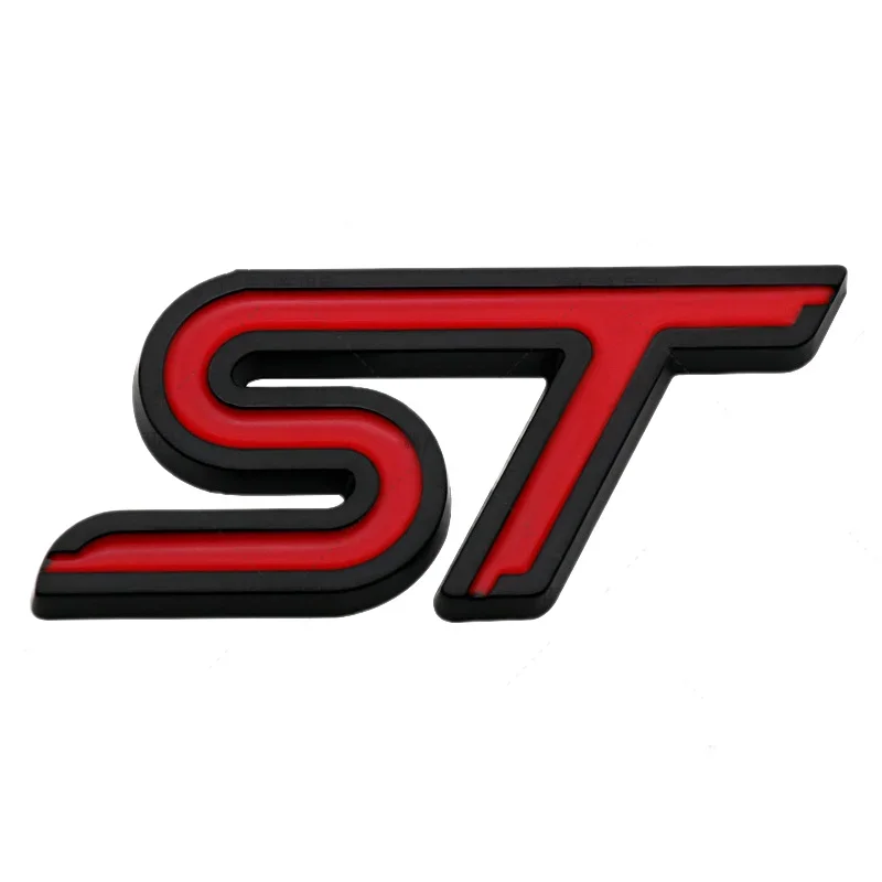 포드 ST 로고 포커스 Fiesta Ecosport 2009-2015 Mondeo Focus2 Focus3 MK2 용 3D 자동차 ST 뒷 트렁크 사이드 펜더 엠블럼 배지 스티커