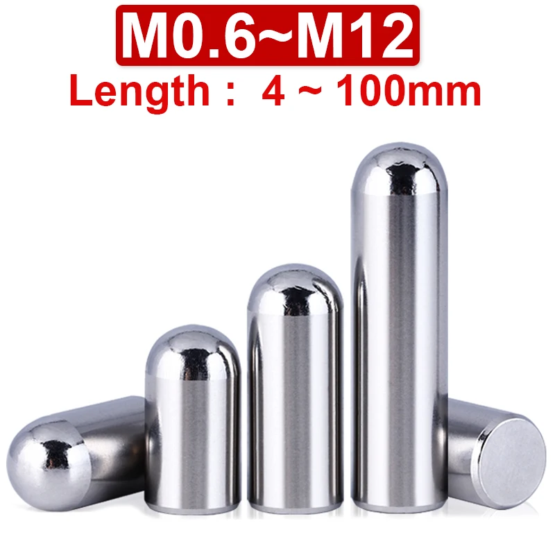 304-Stainless-Steel-Round-Head-Cylindrical-Pin-Positioning-Pin-Shaft ...