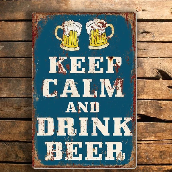 

Drink Beer Bar Game Room Coffee Metal Sign Decor Metal Painting Metal Poster Metal Plaque 20x30cm Poster Metal Tin Sign 2021 Hot