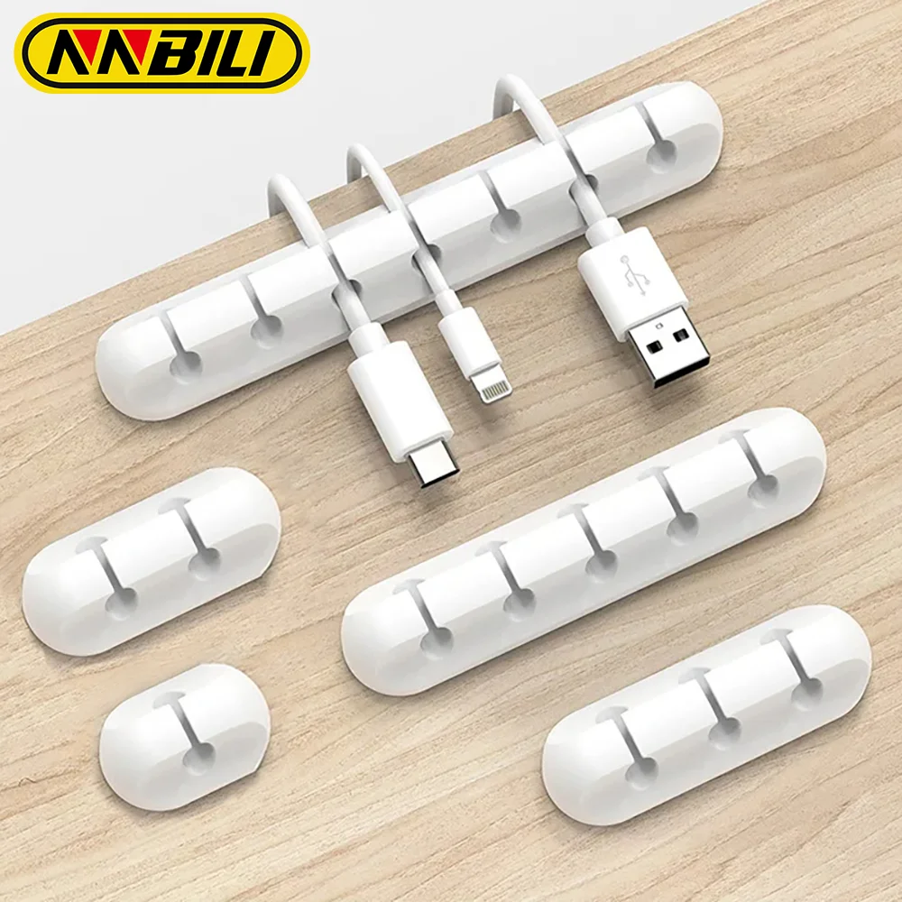 NNBILI 1/3/5/7Hole Cable Cord Wire Organizer Silicone USB Cable Winder Management Clips Self Adhesive for Mouse Keyboard Headset NNBILI 1/3/5/7Hole Cable Cord Wire Organizer Silicone USB Cable Winder Management Clips Self Adhesive for Mouse Keyboard Headset