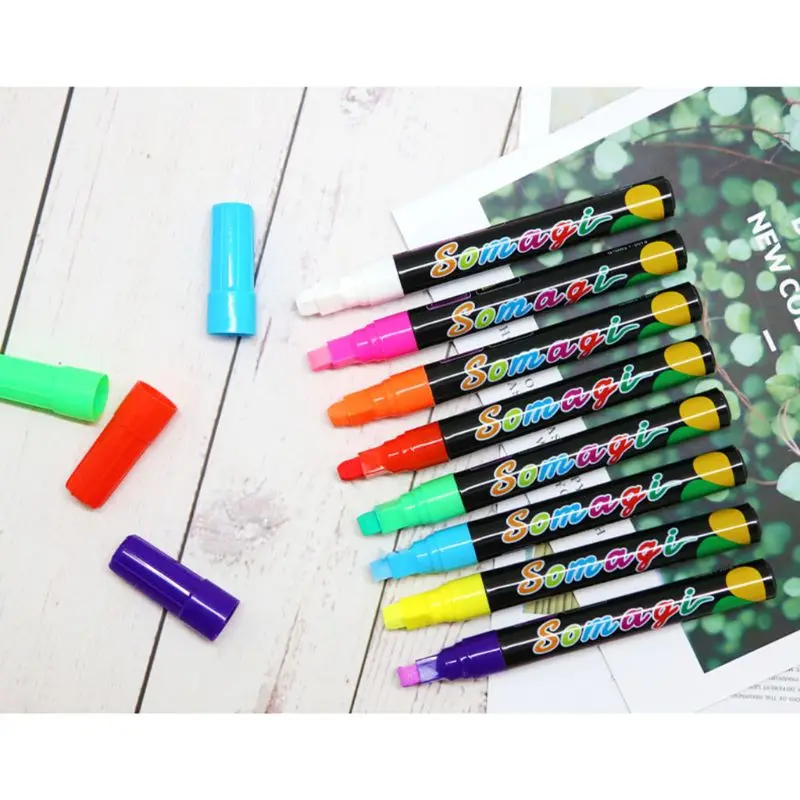 Wholesale Markers Liquid Chalk Markers Pens Erasable Colors Highlighters  LED Writing Board Glass Neon Pen Chalkboard Blackboard Windows 230807 From  Dao09, $10.5