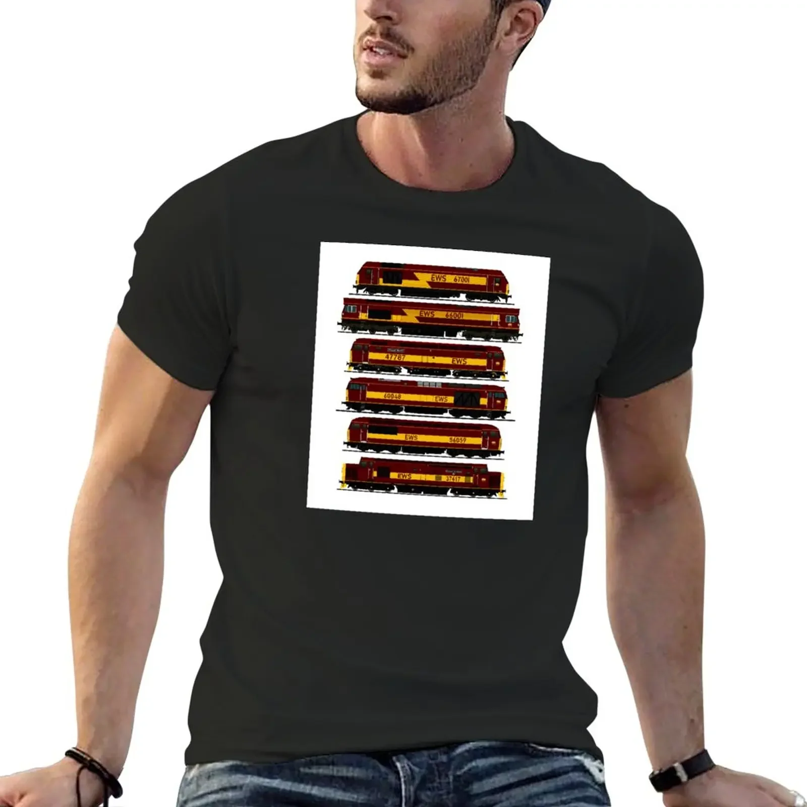 

BRITISH EWS LOCOMOTIVES T-Shirt Aesthetic clothing plus size tops men clothes