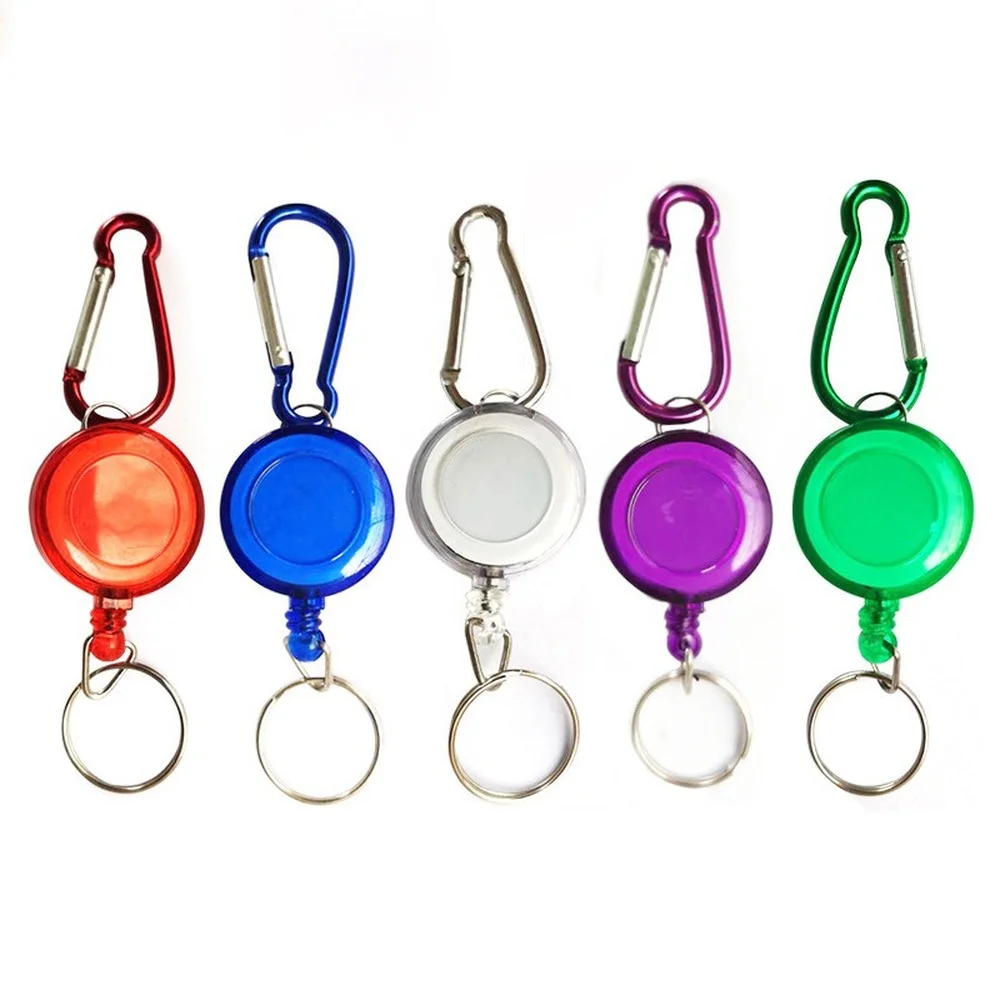 Plastic Retractable Pull Badge Plastic Badge Reel Keychain Plastic Key Chains Badge Holder