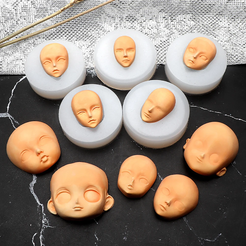 Description Picture 3 of itemDolls Face Silicone Mold Fondant Molds DIY Cake Decorating Tools Sugarcrafts Clay Chocolate Gumpaste Molds Baking Tools