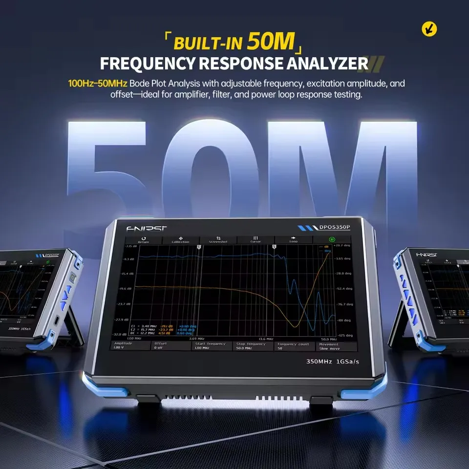 Digital Oscilloscope Signal Generator FNIRSI DPOS350P 4-in-1 350M flat panel