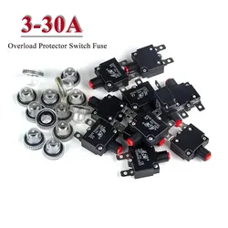 5 - Piece Circuit Breaker Overload Protector Switch Set with Waterproof Cap (220V) - 5pcs