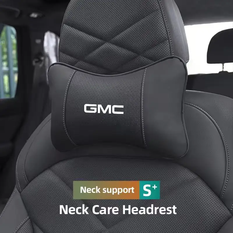 GMC 테레인 시에라 오르멘트 1500 유콘 아카디아 사바나 허머 그라나이트 H3 지미용 자동차 시트 헤드레스트 자동차 로고 목베개