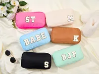Nylon Cosmetic Pouch Waterproof Women Travel Makeup Bag Organizer Candy Color Woman Girl Cosmetic Organizer Travel Toilrtry Bag 2