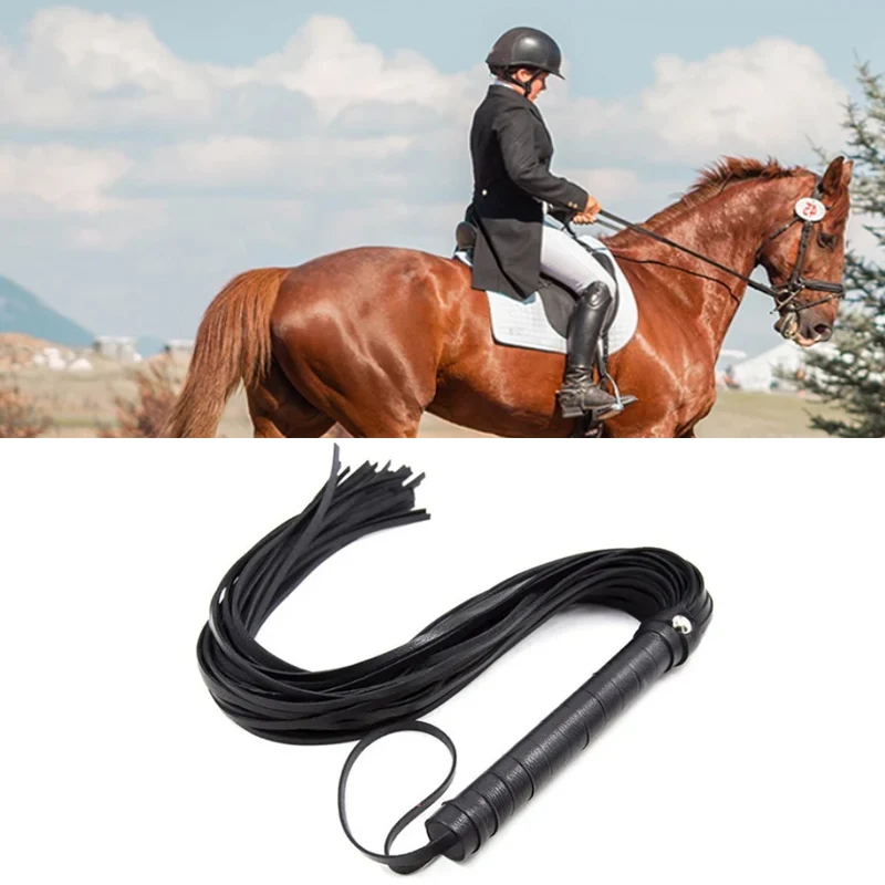 Horse Riding Whip Anti Slippery PU Leather Handle