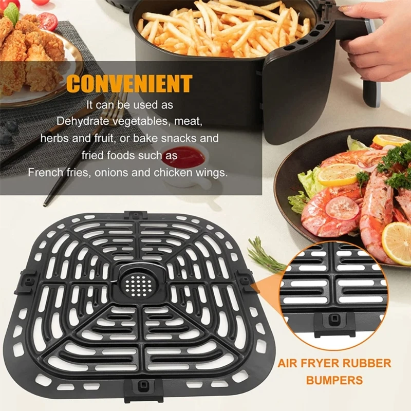 Air Fryer Crisper Plate, Stainless Steel Air Fryer Grill Pan, Nonstick Air  Fryer Grill Plate Reusable Dishwasher Safe Air Fryer Replacement Parts With