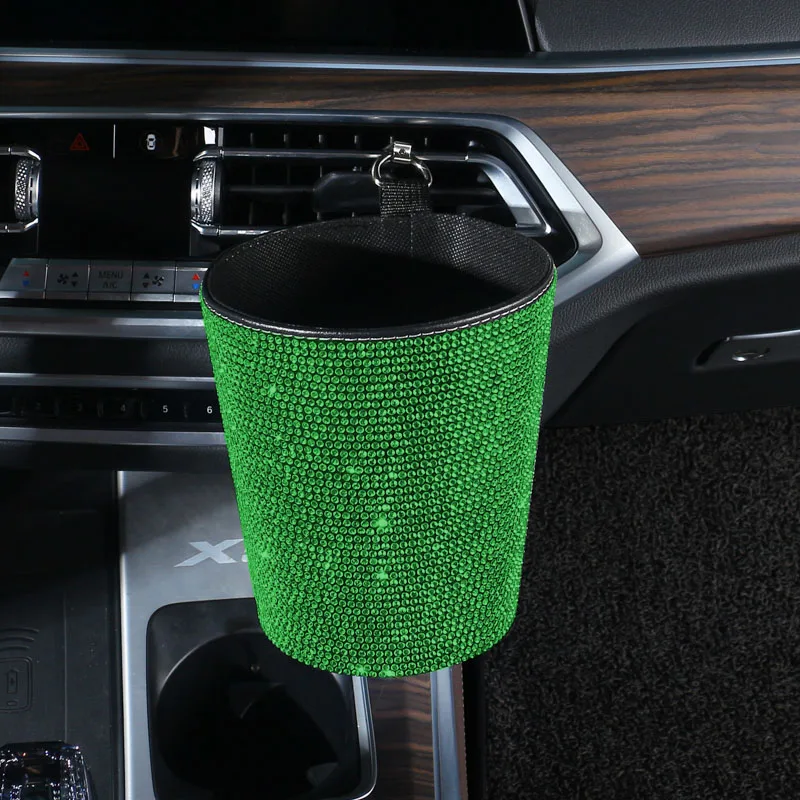 Mandark Bling - Pattumiera per auto con coperchio, grazioso contenitore