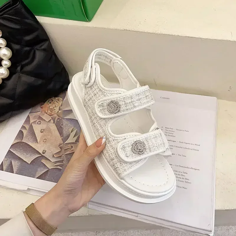 Women Sandals Faux Leather Summer Fashion Sports Flats Rome Platform Sandal Classic Style