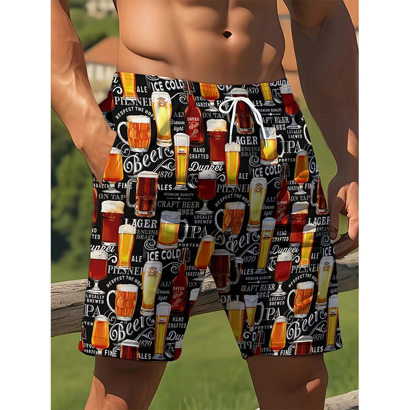 Mens Beach Shorts Casual Surfing Gym Sports Pants