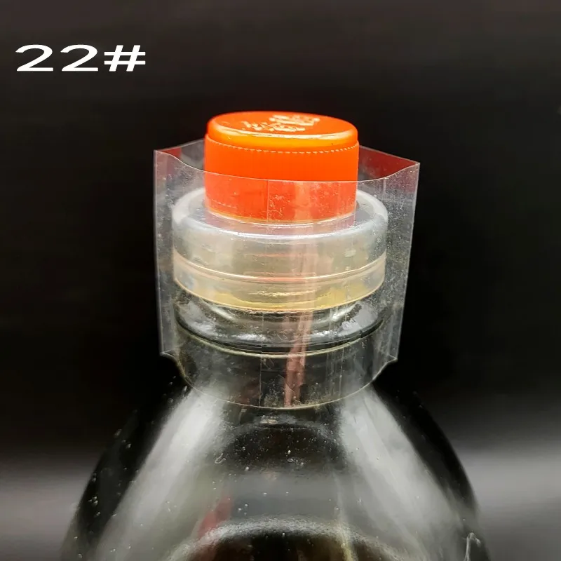 400pcs/lot Pvc Transparant Heat Shrink Bands For Essential Oil Bottles Caps, Diameter 23mm X Hight 30mm Laid Flat Width 39mm
