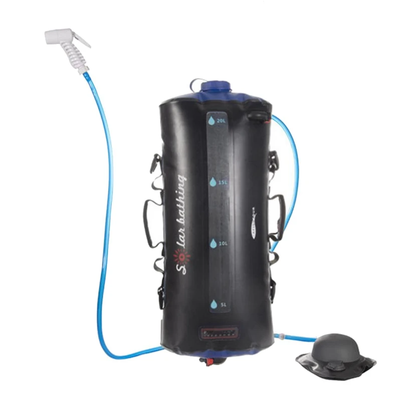 

1 PCS 20L Water Bashing Bags Foot Pump Bathing Bag Nozzle Foldable Shower Bathing Bag