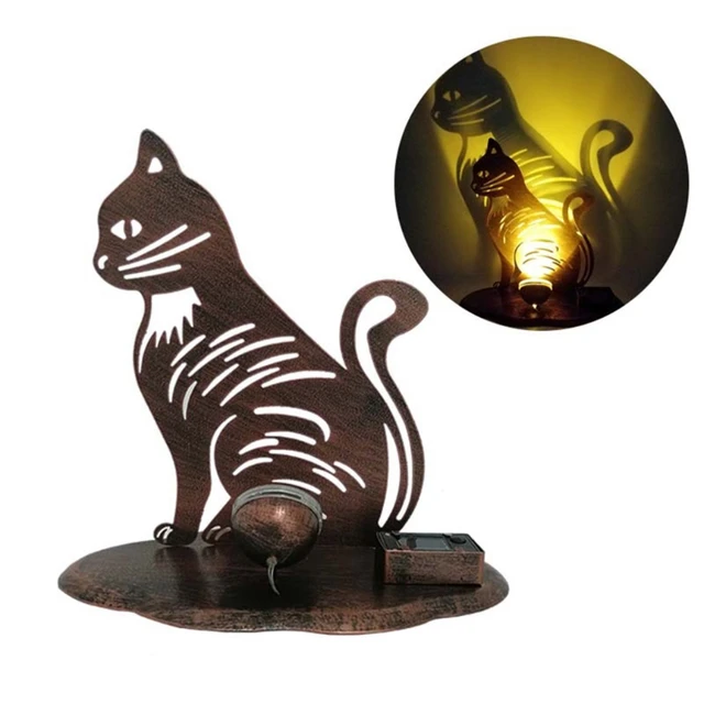 Fém Vas Művészeti Napenergia Könnyű Állati Üreges Vetítés Tájlámpa Kültéri Kerti Gyep Dekoráció Karácsonyi Fények - Image 4