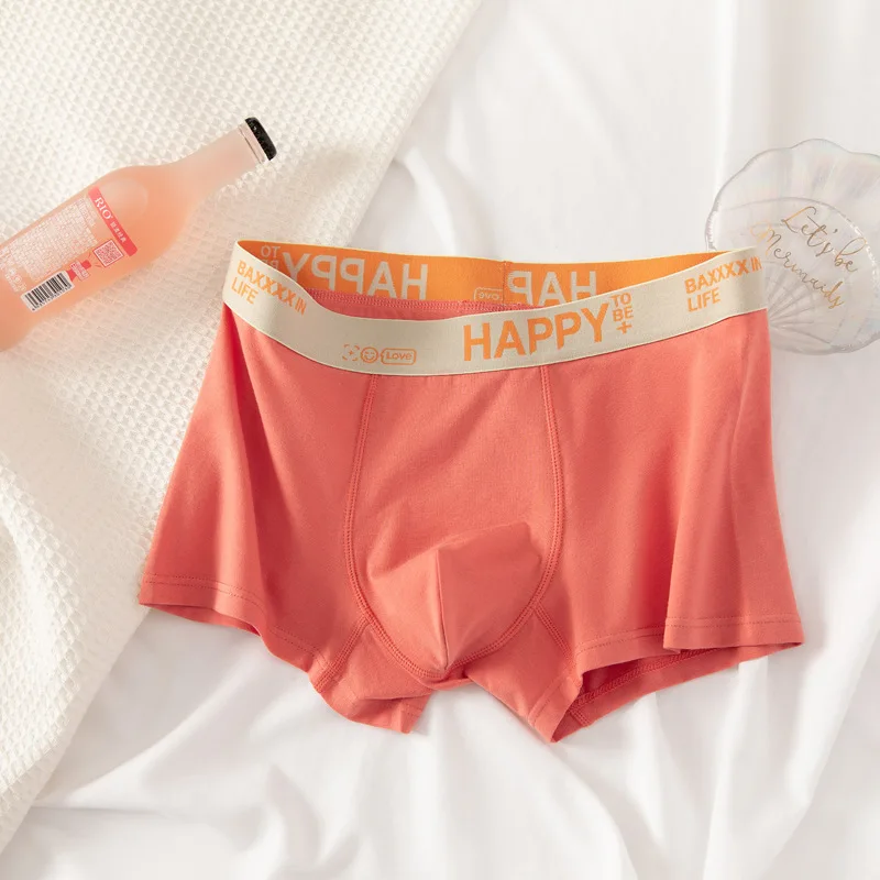 Men's underwear, pure cotton flat corner pants, youth shorts 3PCS