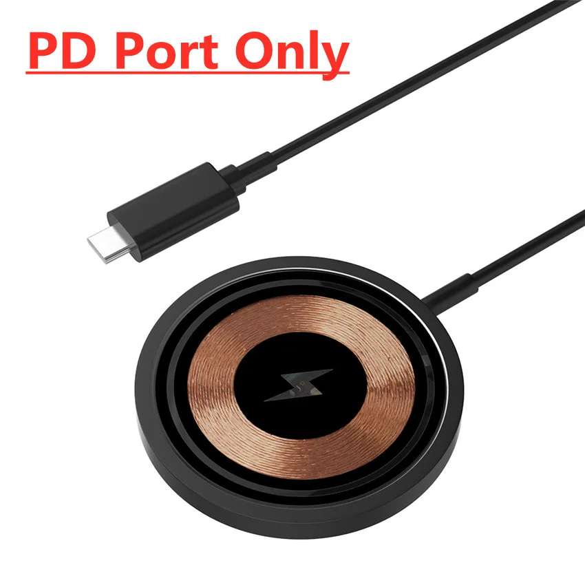 65 واط المغناطيسي شاحن لاسلكي الوسادة USB + نوع C...