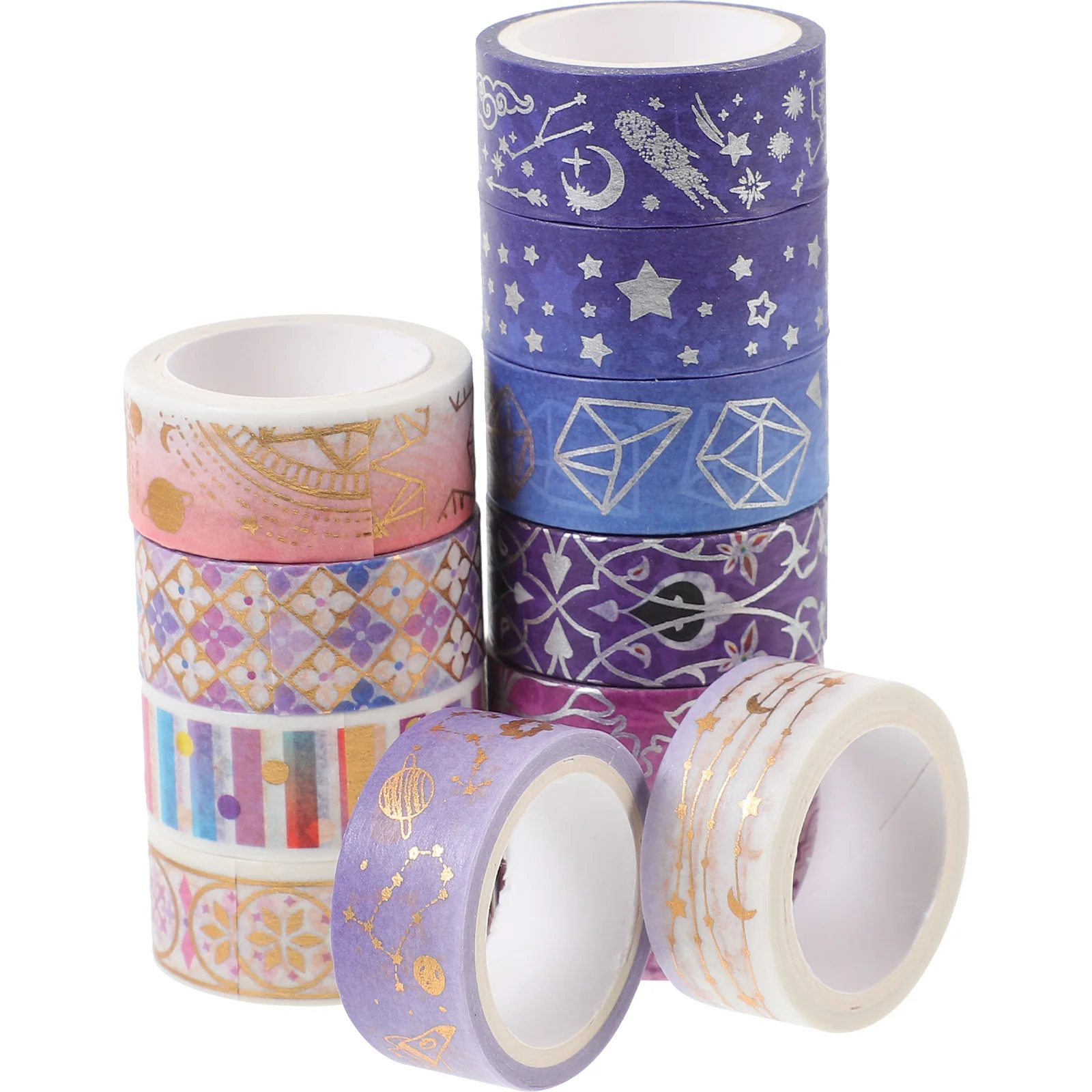 

12 рулонов декоративной ленты для рукоделия