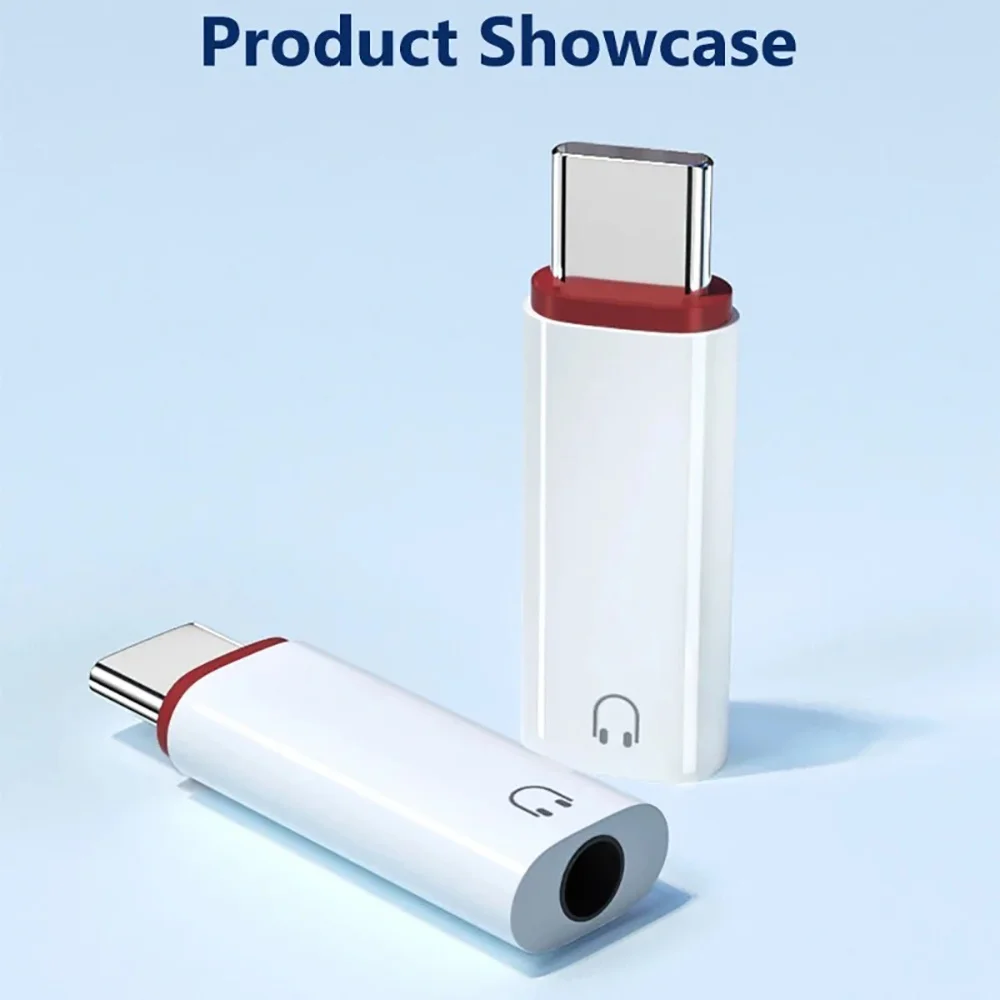 1pcs/2pcs USB C To 3.5mm Jack Earphone Adapter USB C Audio Converter for iPhone 15 Samsung Type-C To 3.5mm Headphone Connector