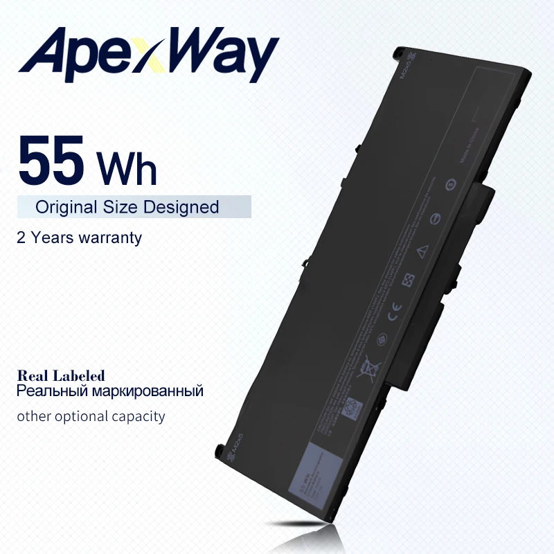 

APEXWAY NEW J60J5 55Wh 7.6V Laptop Battery For Dell Latitude E7270 E7470 7270 7470 Series J6OJ5 R1V85 MC34Y 242WD Fit Notebook