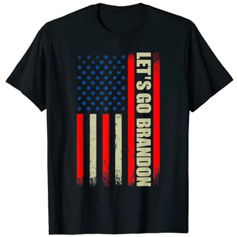 

Let's Go Branson Brandon Conservative Anti Liberal US Flag T-Shirt