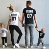 Summer Family Matching Outfits T Shirt King07 Queen07 Prince07 Princess07 Family Matching Clothe Father Mother Child T Shirt 1