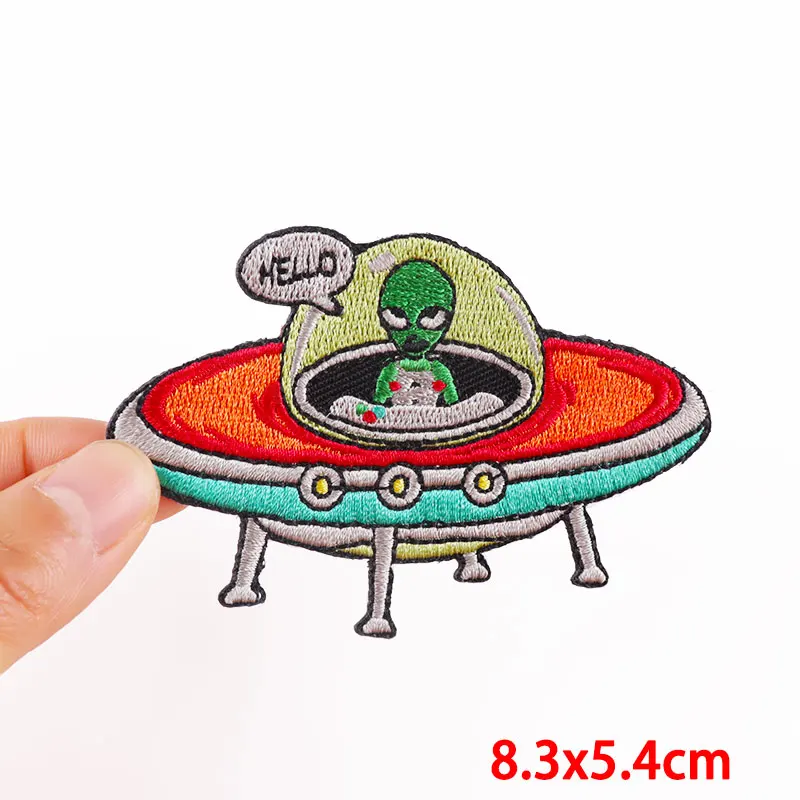 Raum Patch Planeten Eisen Auf Patches Für Kleidung Wale Gestickte Patches Auf Jacken Kleidung Nähen Patches DIY Aufkleber Abzeichen – Detail 29