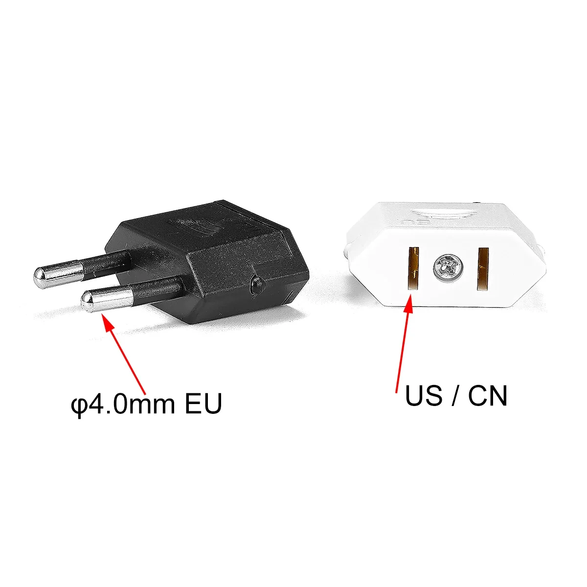 Cn Us To Eu Plug Adapter Convertitore Ca American China To Eu Europe Euro Travel Power Adapter 2Pin Type C Plug Presa Elettrica