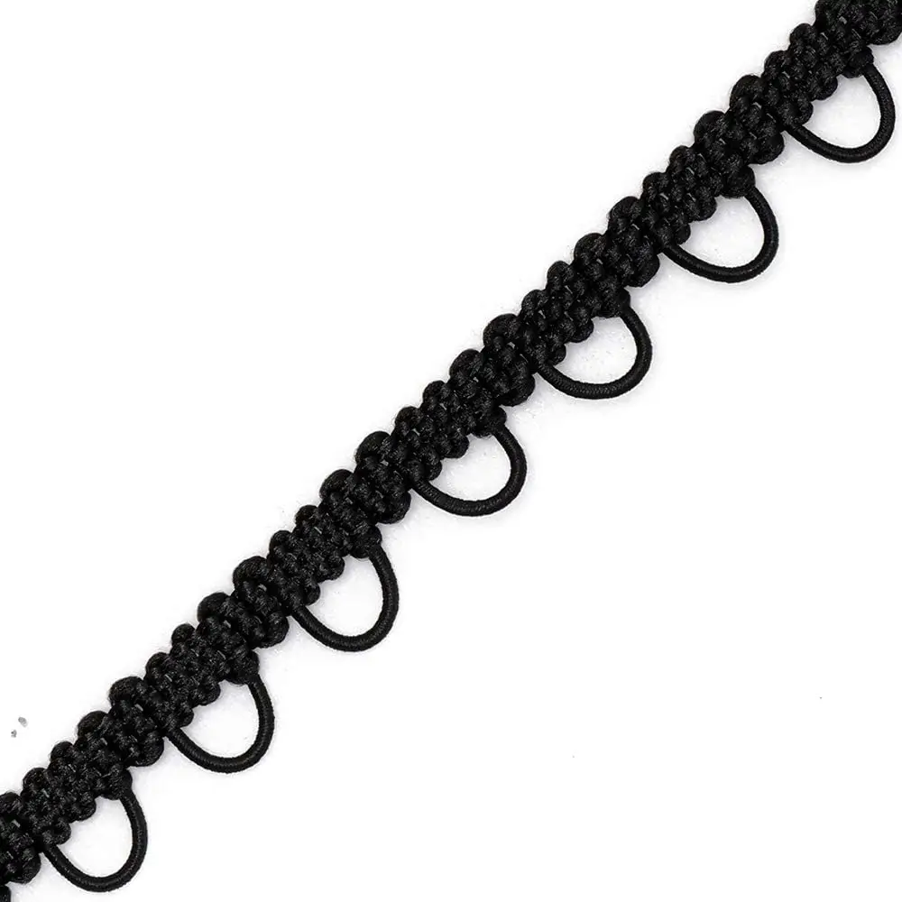 Elastic Button Loop Trim - 5 Yards for Sewing Bridal Dresses, Corsets & DIY Crafts