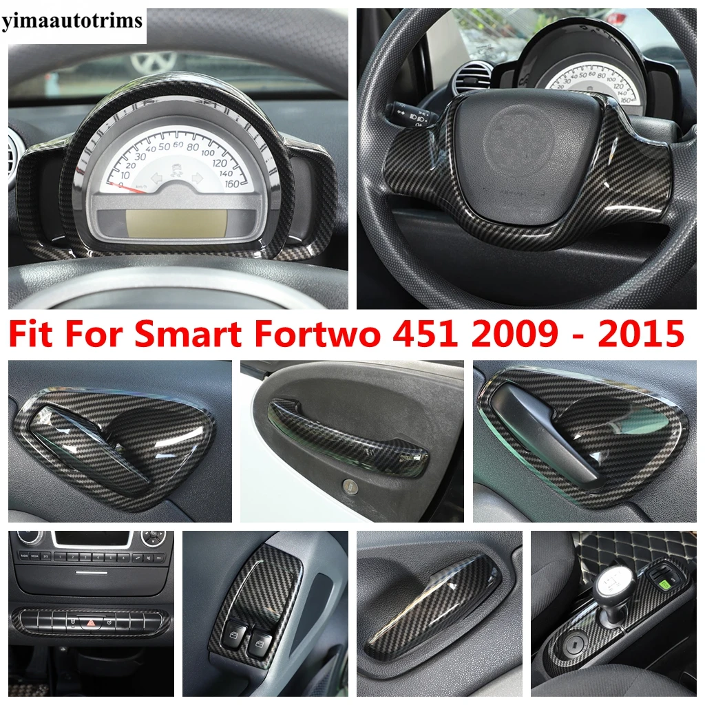 Dashboard Frame Gear Panel Armrest Window Lift Handle Bowl Cover Trim For Smart Fortwo 451 2009