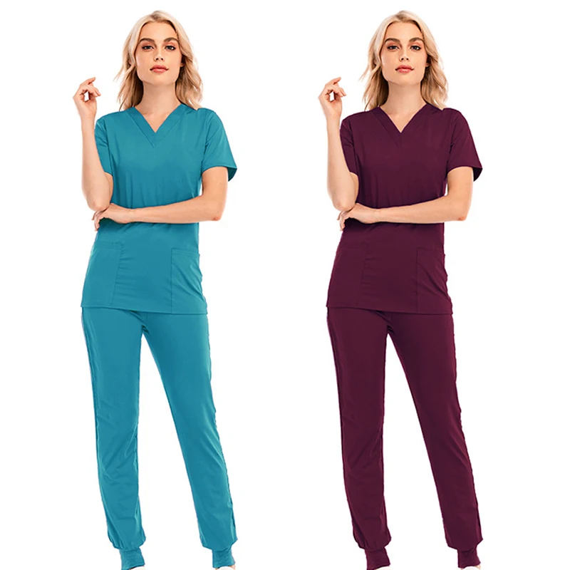 Women Summer Thin Wear Scrub Suits Hospital Doctor Working Uniform Medical Surgical Multicolor Unisex Uniform Nurse Accessories