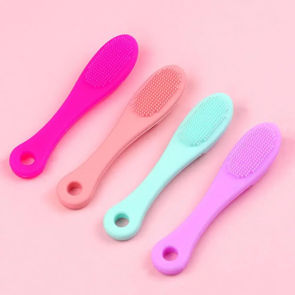 

Round Comfortable Pet Finger Brush Long Handle Pet Finger Brush Soft Silicone Toothbrush for Dogs Cats for Pet for Pets