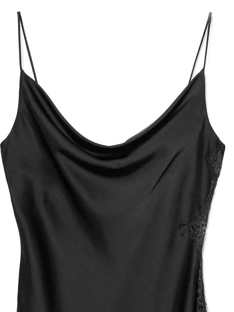 HH Women Fashion Asymmetric Hem Lace Long Dress Sexy Backless Sleeveless Suspender Dress Lady Chic Holiday Party Dresses