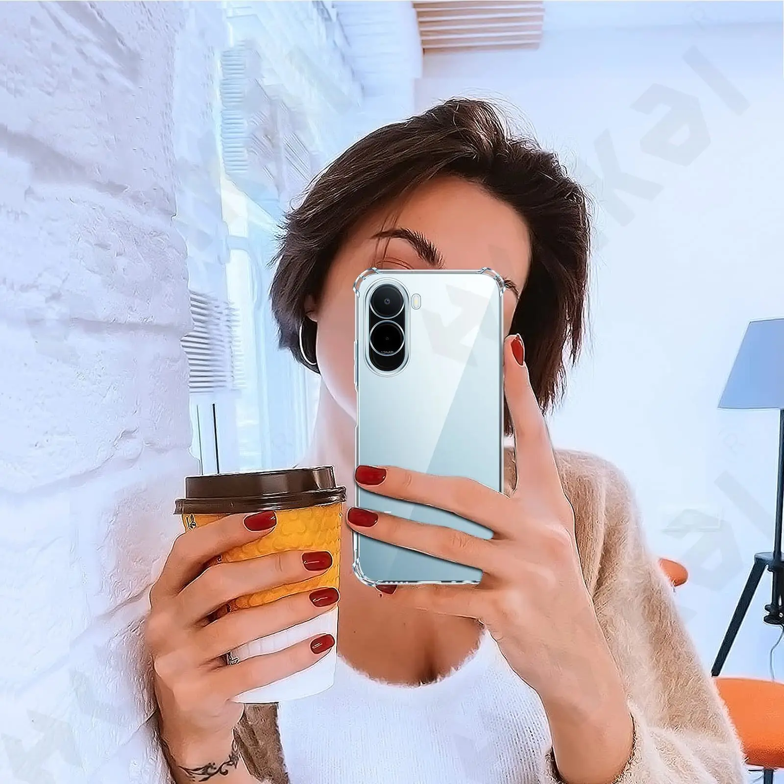 Transparent Soft TPU Protective Case with Corner Bumper Cushion