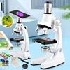 Magnification 1200 x large microscope set for primary school students science experiment teaching educational children toy gift 4