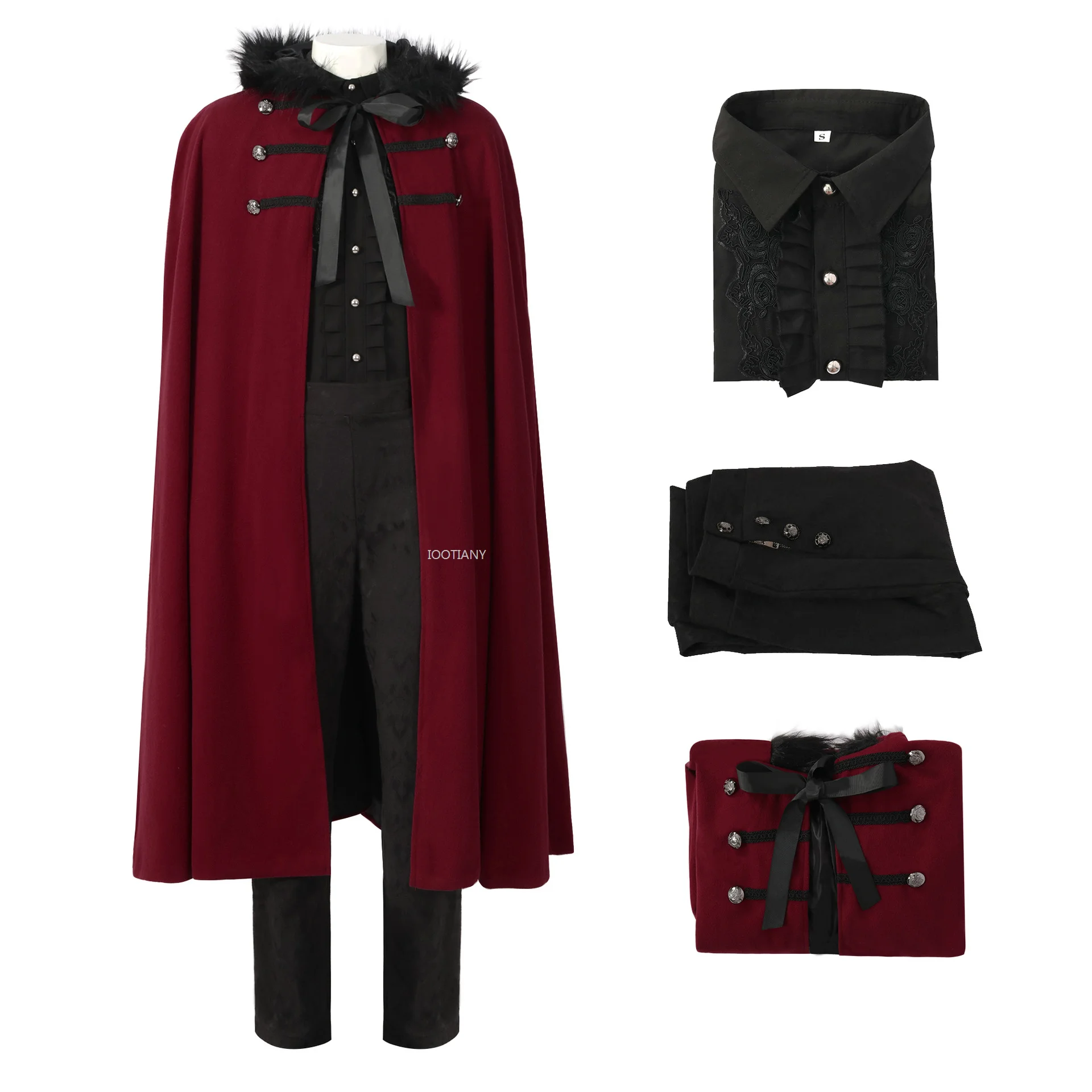 

IOOTIANY 2024 Medieval Steampunk Cosplay Costume Gothic Victorian Frock Suit Halloween Carnival Party Performance Costumes