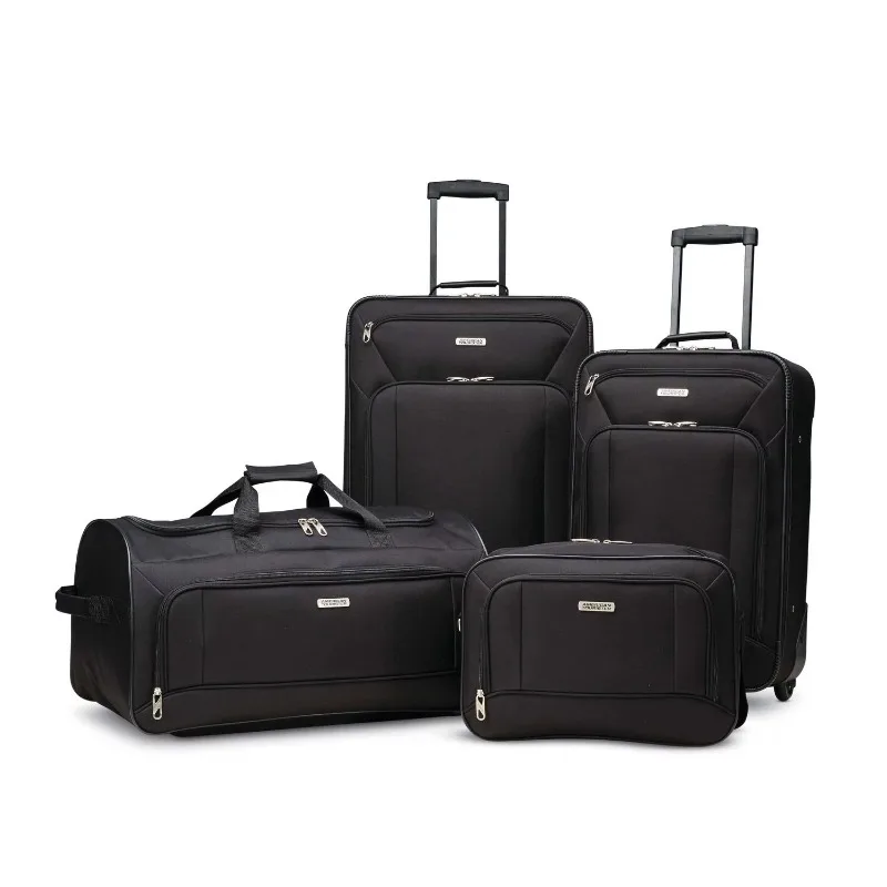 

American Tourister Fieldbrook XLT 4 Piece Softside Luggage Set Storage Bags