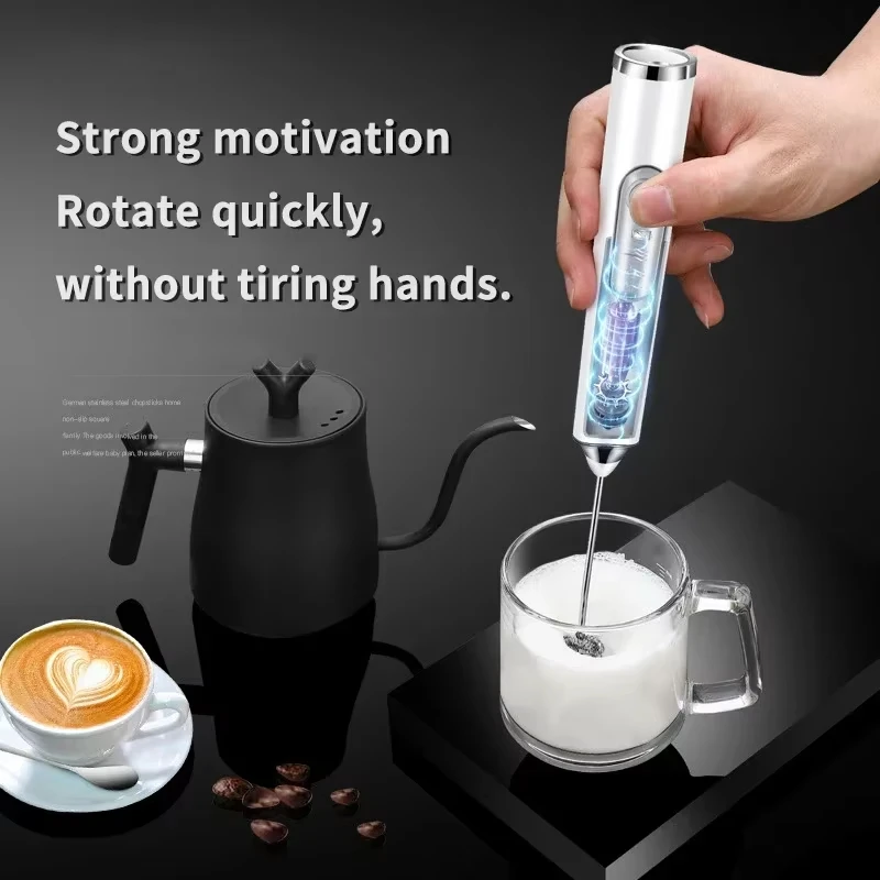 Handheld mixer, electric mixer, milk coffee mixer, wireless mini beverage mixer, frother, household kitchen mixing tool 1