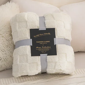 Bonenjoy 1pc Flannel Blanket Solid Color Bed Linen 1