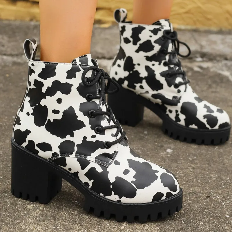 

Женские ботильоны челси на платформе Новинка Зима 2023 ботинки на высоком каблуке массивные мотоциклетные ботинки на шнуровке гладиаторские Зимние Туфли-лодочки Botas