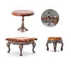 1Pcs 1/12 Wood Miniature Doll House Accessories Simulation Retro Coffee Stool/Table Furniture Model Family Toy Decorations 2