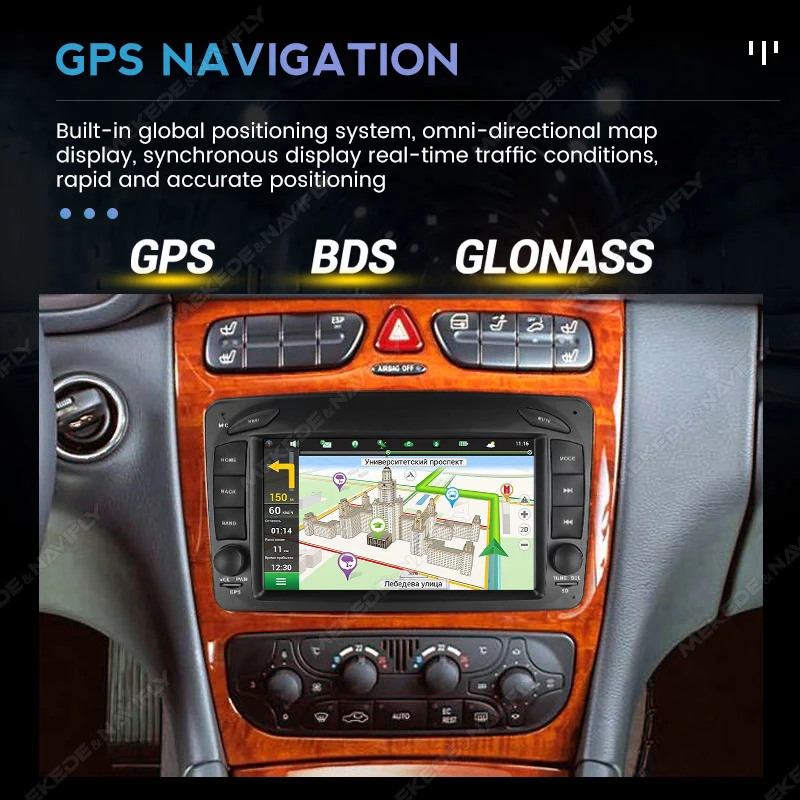 메르세데스 벤츠 W203 비토 W639 Vaneo CLK W209 W210 용 자동차 라디오 스테레오, GPS 네비게이션 멀티미디어 플레이어, 와이파이 BT RDS, 안드로이드 13, 7 인치