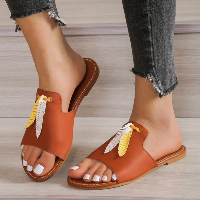 

Summer Women Slippers Shoes Cute Butterfly-Knot Flats Casual Sandals Solid Color Beach Sandals Zapatillas Mujer Chaussure Femme