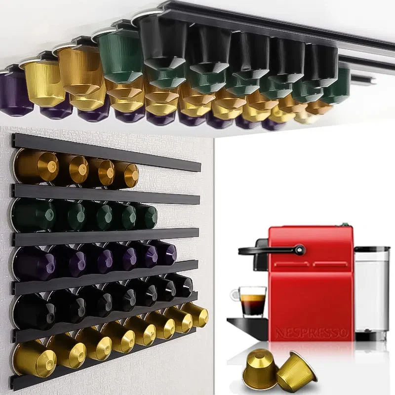 

Nespresso Coffee Capsule Wall Holder Capsule Storage Racks For Any Coffee Pods Household Matching Coffee Machine Accessories
