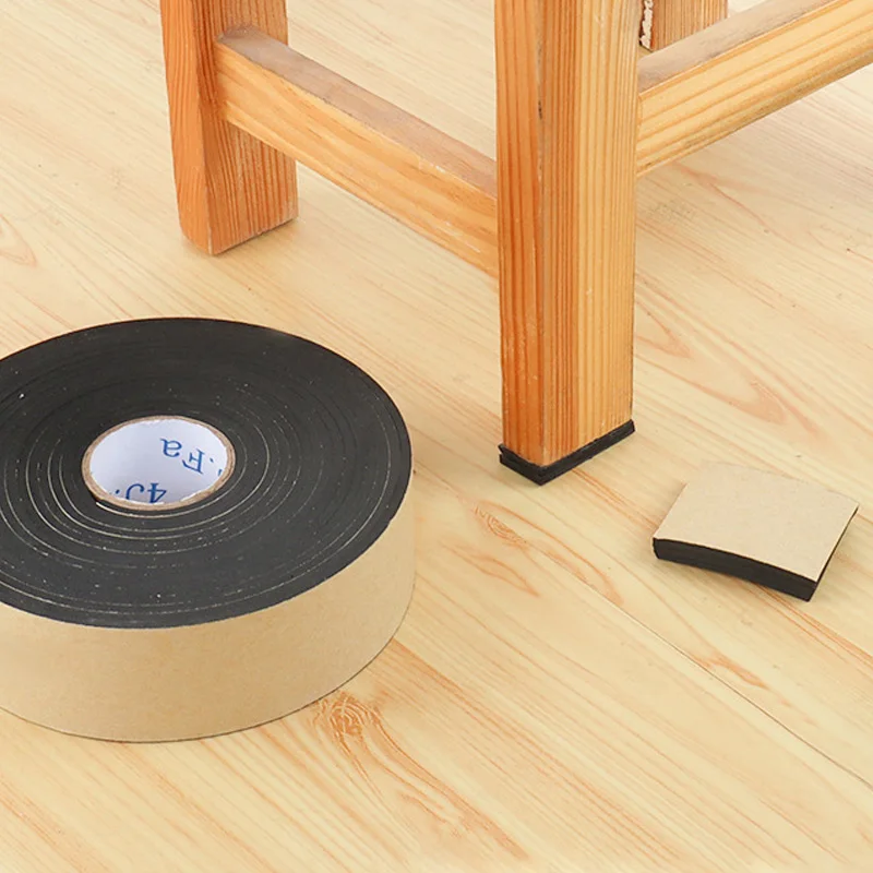 Furniture Leg Pads 2M 5M/Roll Self-Adhesive Felt Furniture Leg Pad Anti-slip Mat Floor Protector Wear-resisting Table Chair Leg Sticky Back Bumper