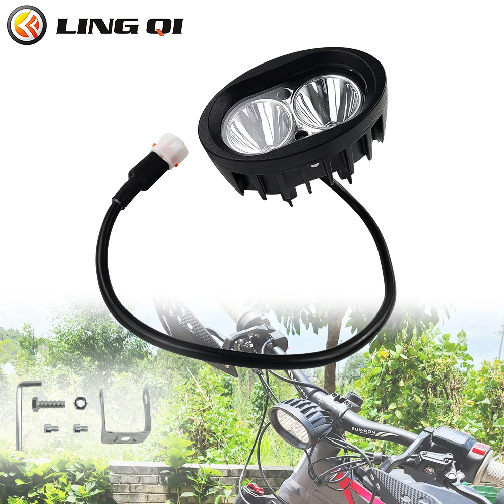 

LINGQI RACING Motorcycle Modified LED Waterproof Headlight Lamp For SUR RON SURRON SUR-RON Light Bee X S Dirt Bike Parts