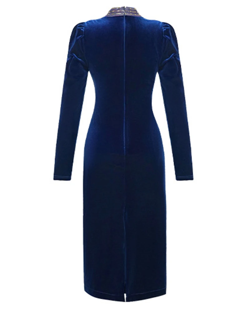chinese dress ladies Women's Black Long Coat Formal Dress, Elegant Double Breasted Coat for Office and Events 36
